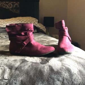Purple booties